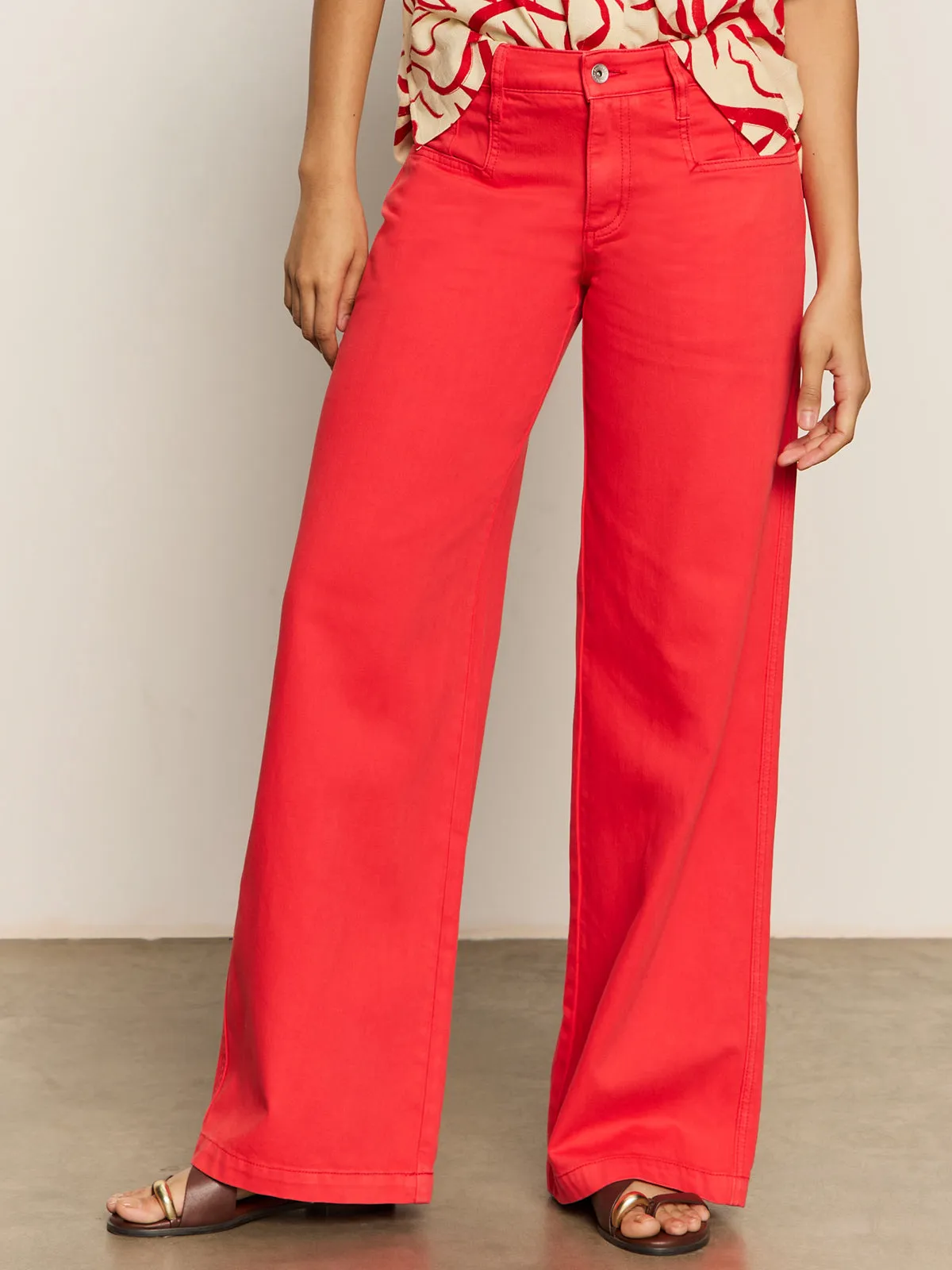 Everyday Layer Relaxed Fit Design Highland Wide Leg Standard Rise Pant Cayenne