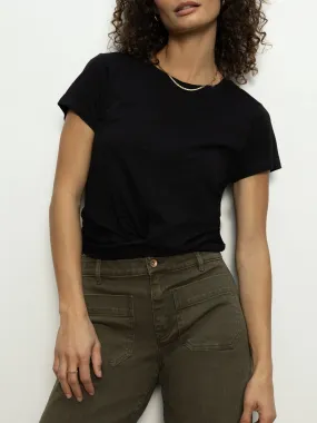 Highstreet Tee Black Side Vent Design Zero Waste Production