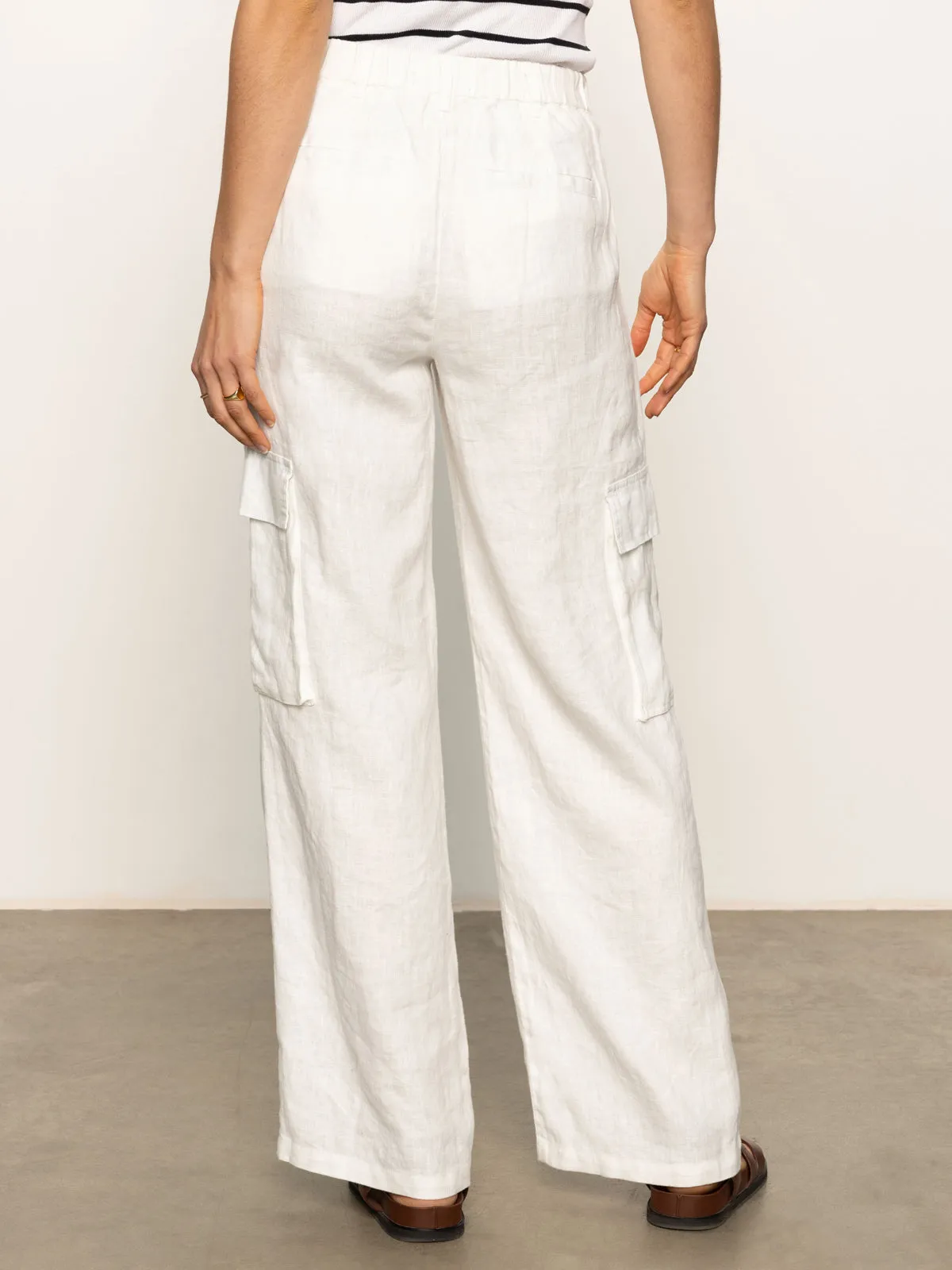 Hopper Semi High Rise Cargo Pant Bleached White Functional Layer