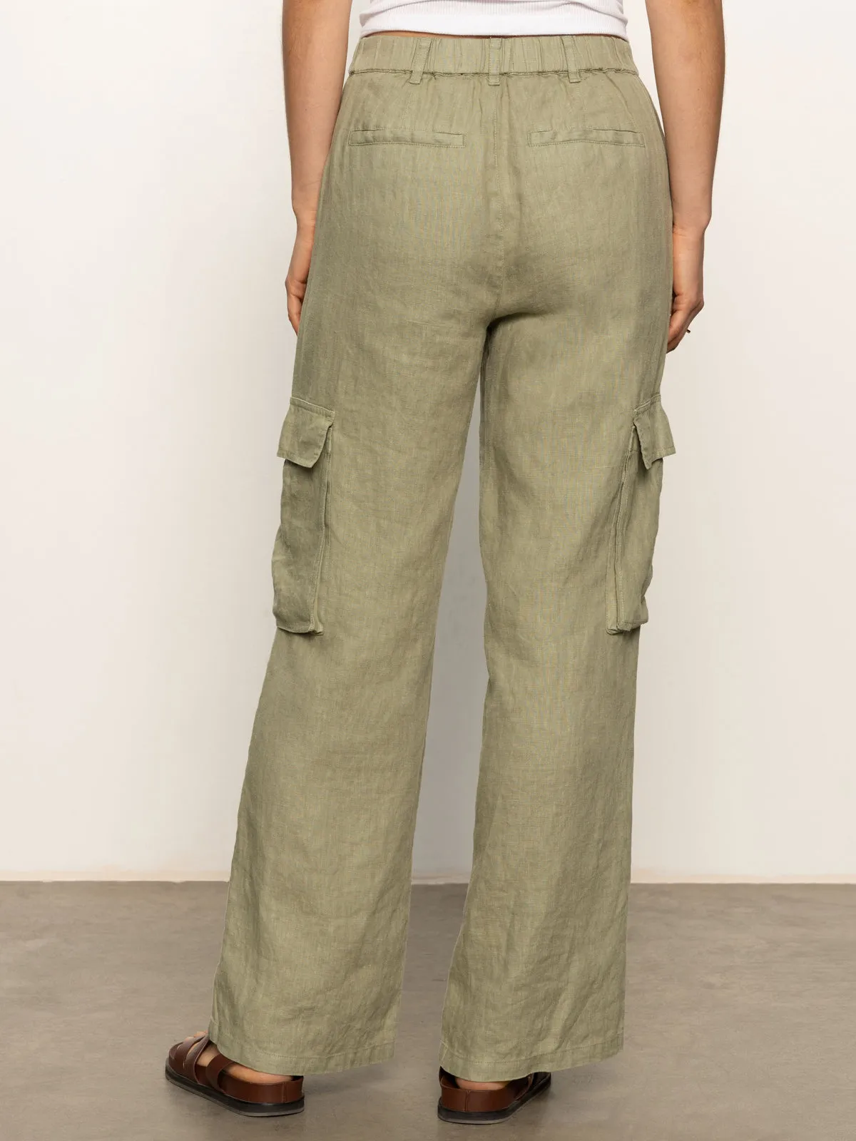 Soft Stretch Hopper Semi High Rise Cargo Pant Sage
