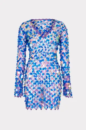 Holiday mode High Density Polyester Sequin Crochet Mini Dress