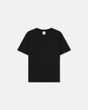 ReflectiveDetails YarnBlend Reece - Embroidered Cotton-Jersey T-Shirt - Black