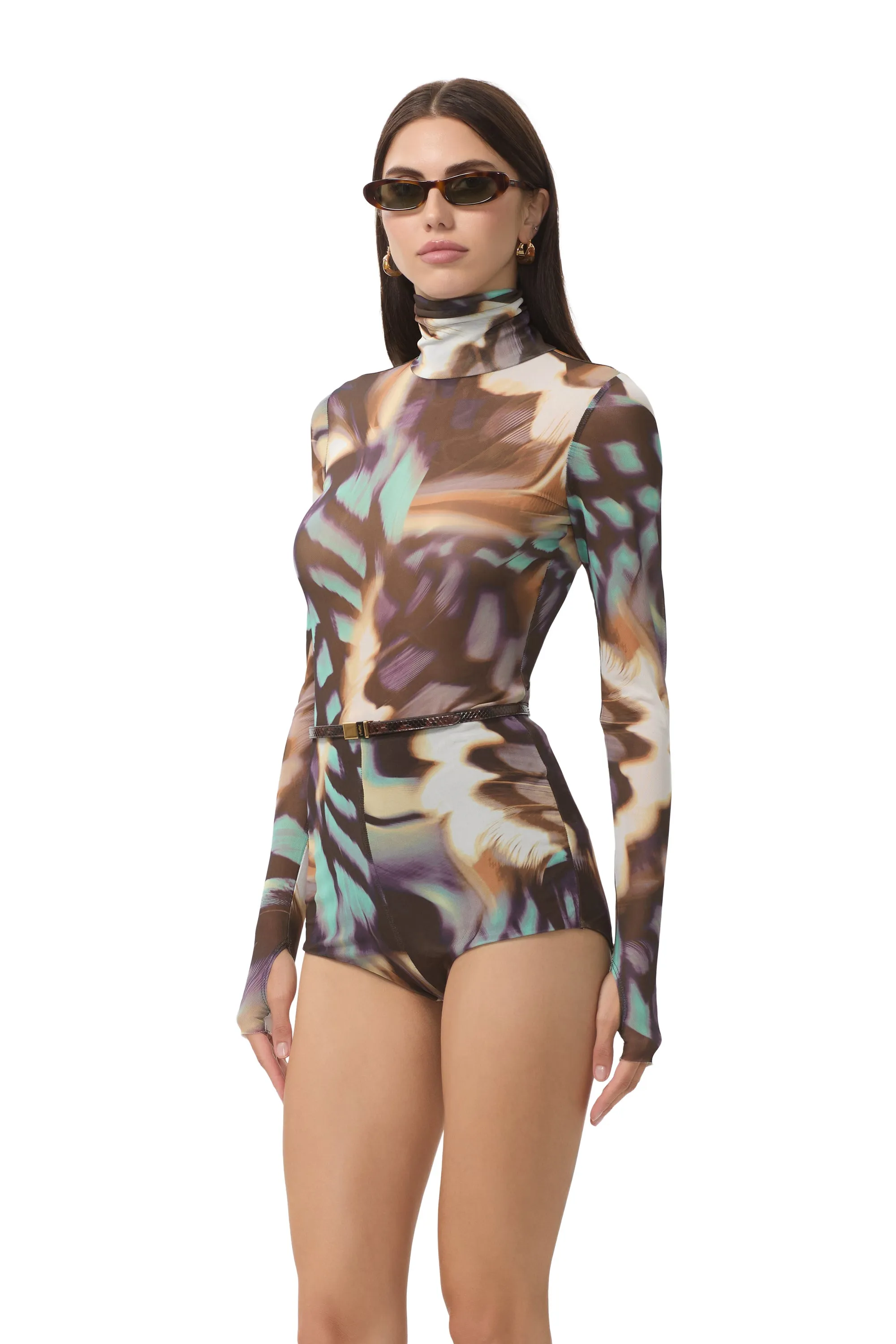 Zadie Top - Feather Swirl Reflective details