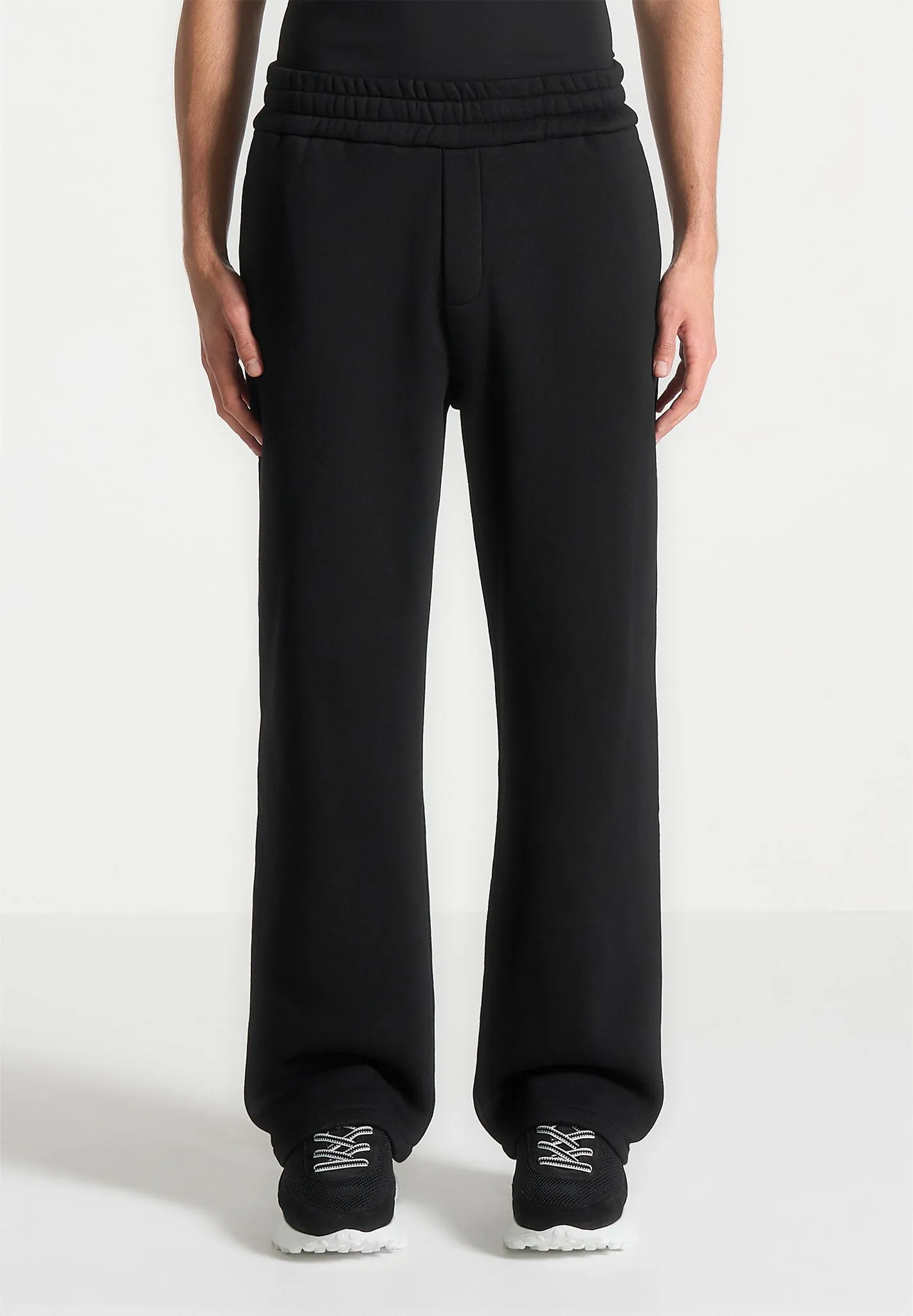 Marcel - Whipstitch Regular Jogger - Black AntiMicrobialLining Soft Touch Blend