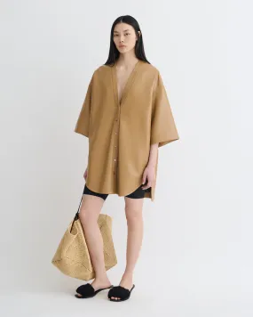 Ingar - Okobor? Alt-Leather Mini Dress - Oak Low Impact Manufacturing