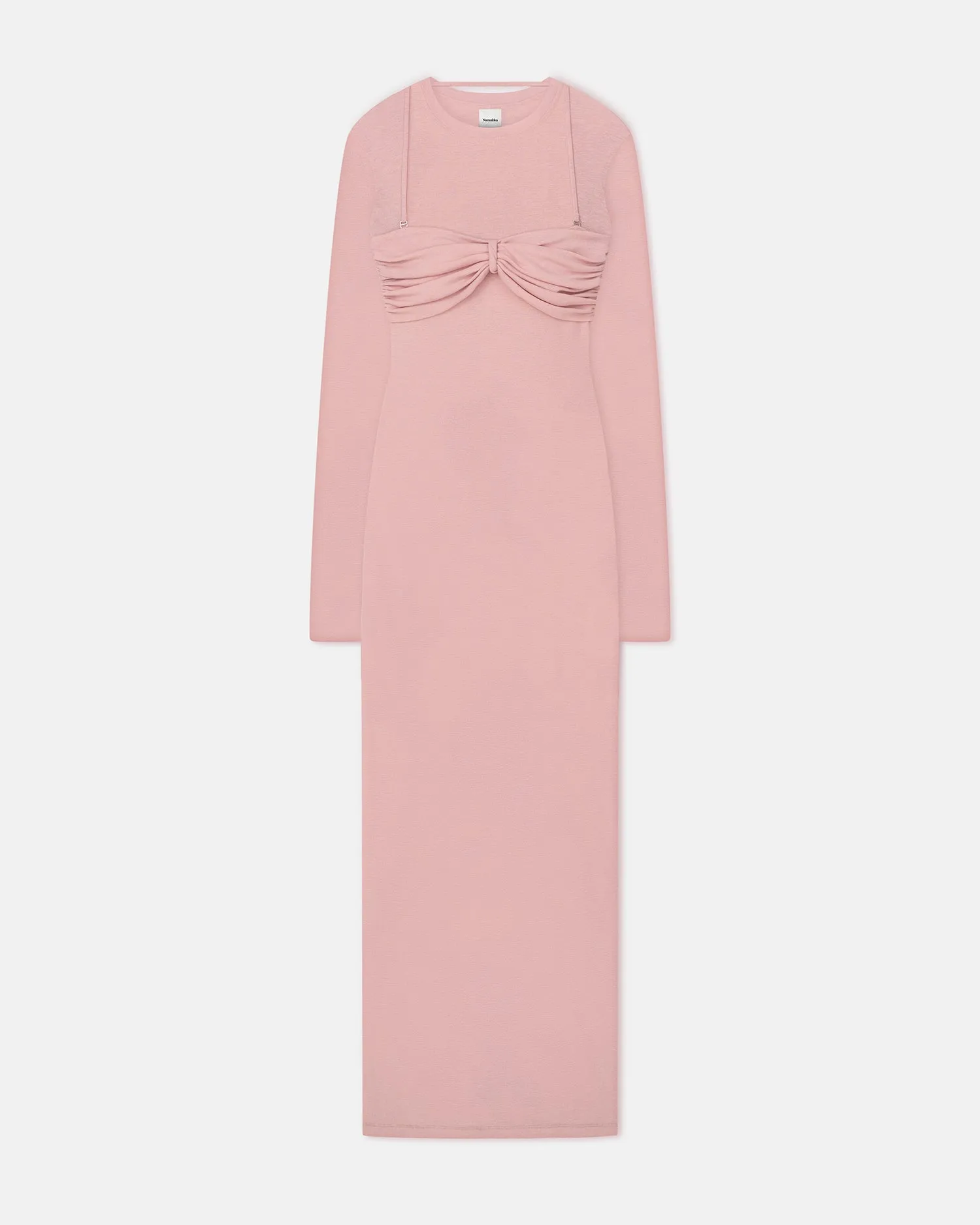 Versatile Base Layer Artemiz - Mesh Jersey Midi Dress - Pink