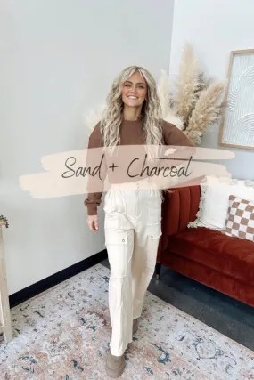 Quick Release Fastener Colter Cropped Fleece Sweatshirt - FINAL SALE