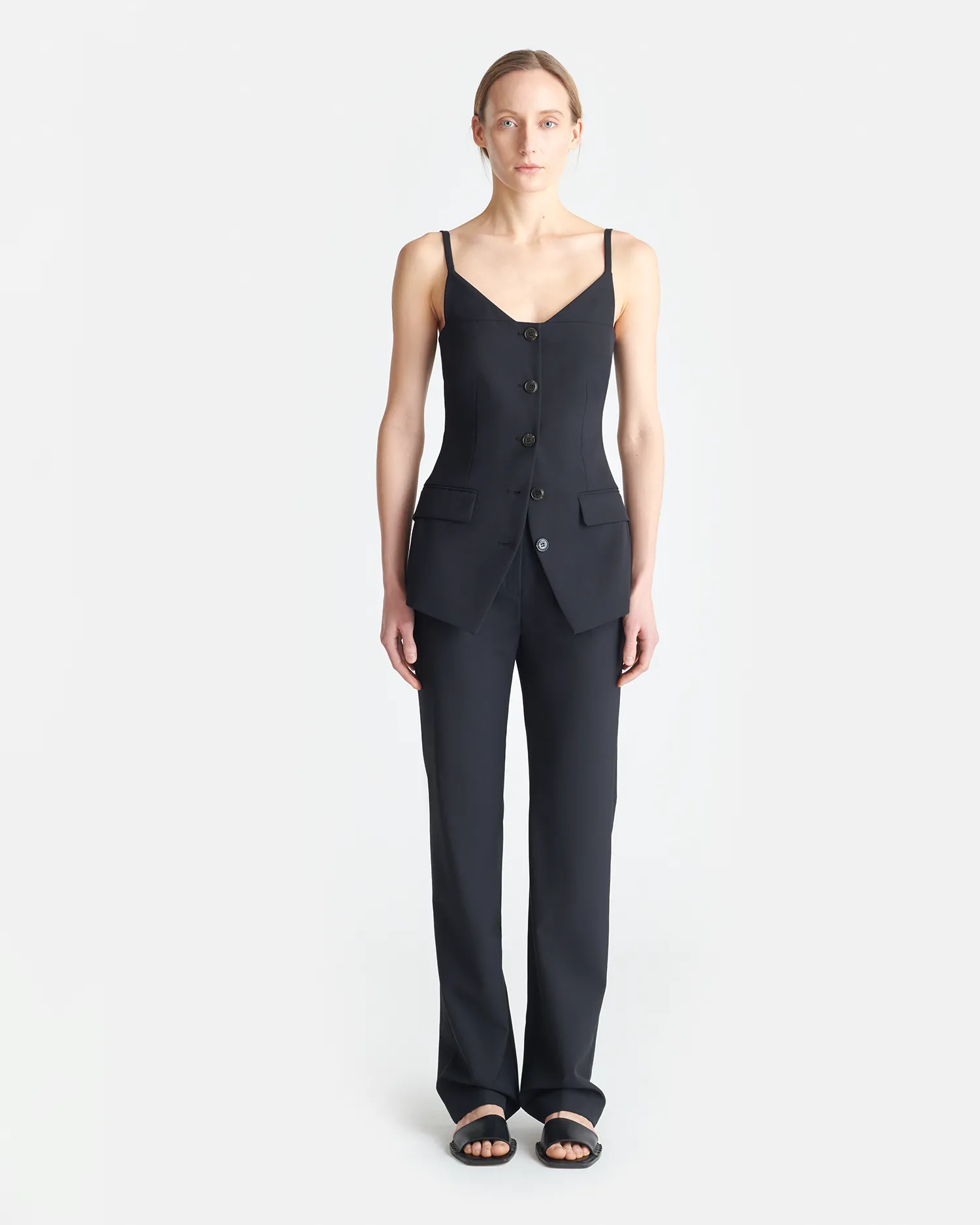 Sweat Resistant Irida - Tailored Bootcut Pants - Black
