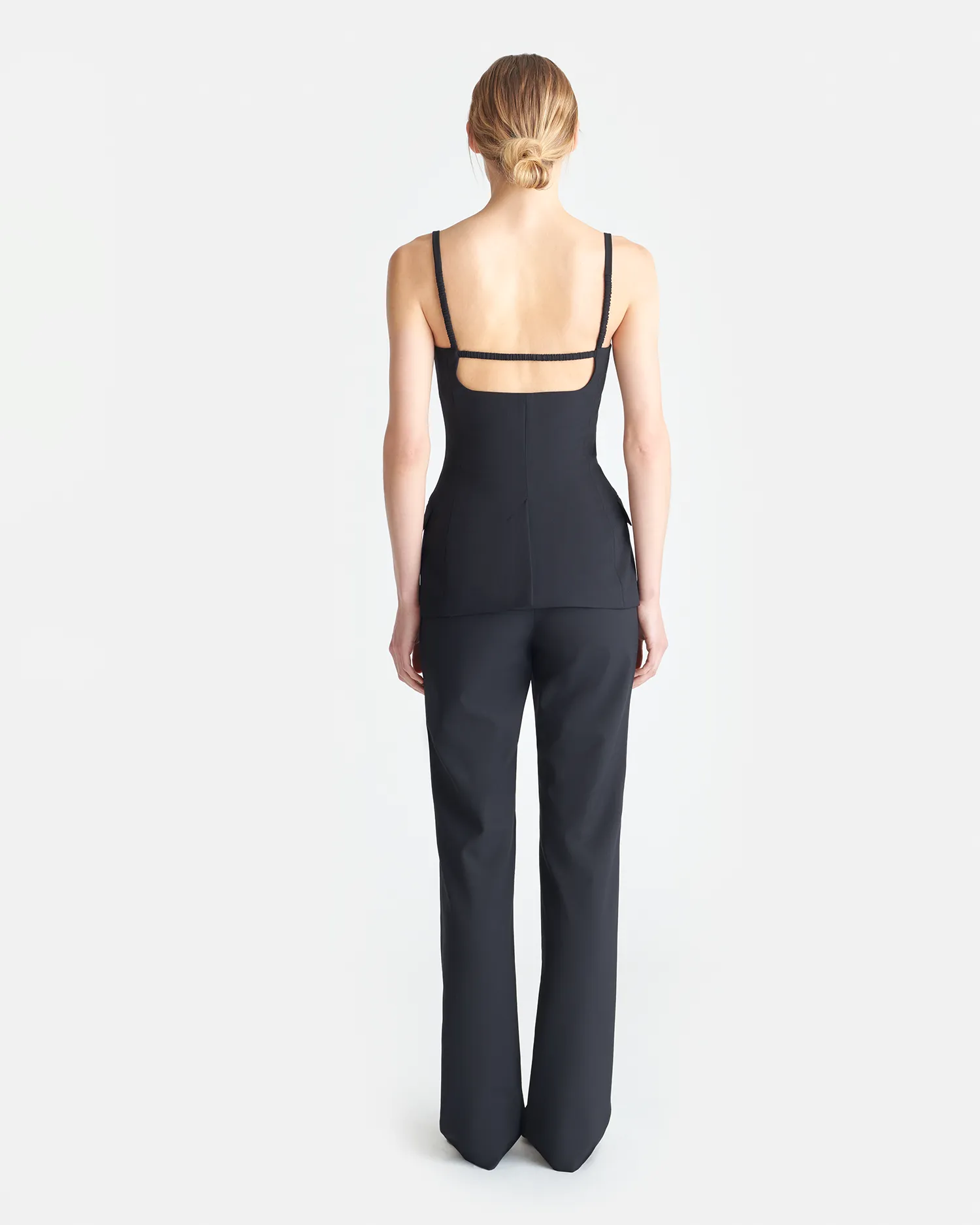 Irida - Tailored Bootcut Pants - Black SeamlessPocketDesign Chilly Wear