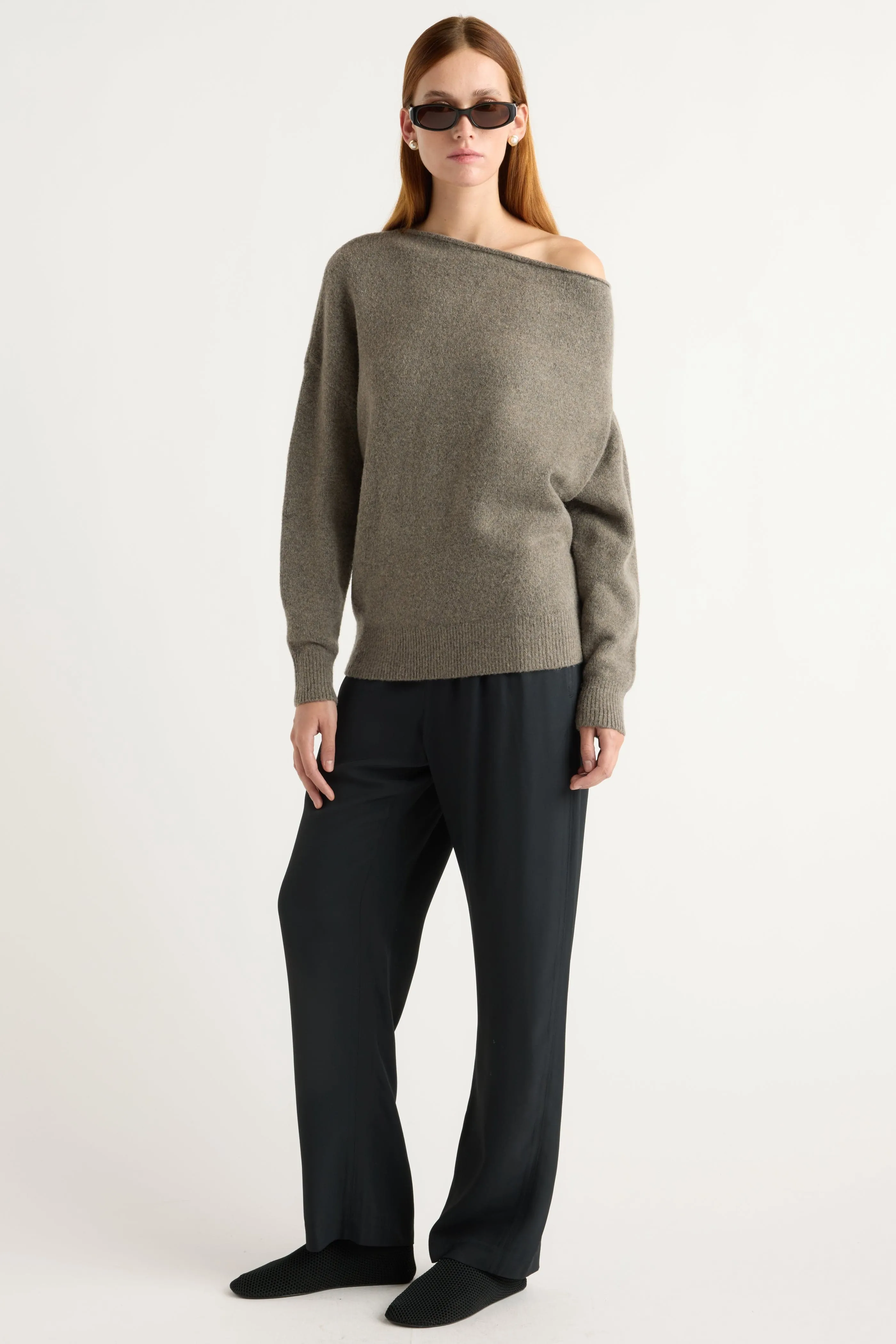 Knit texture Iris Off-Shoulder Sweater