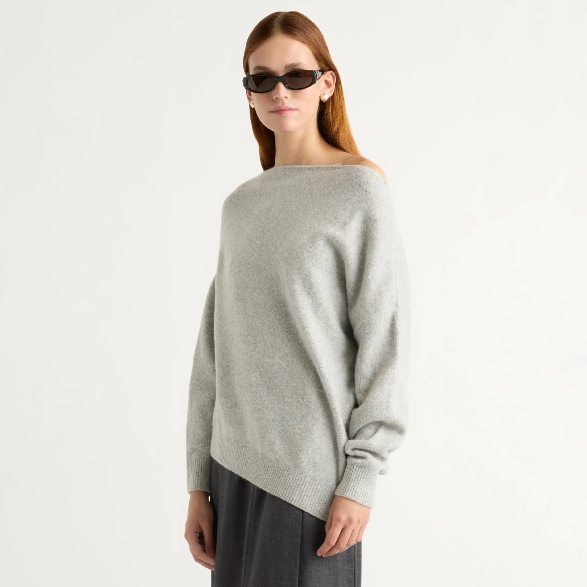 Layered Chic Iris Off-Shoulder Sweater