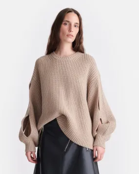Jacint - Cashmere-Blend Sweater - Oatmeal Simple Classic