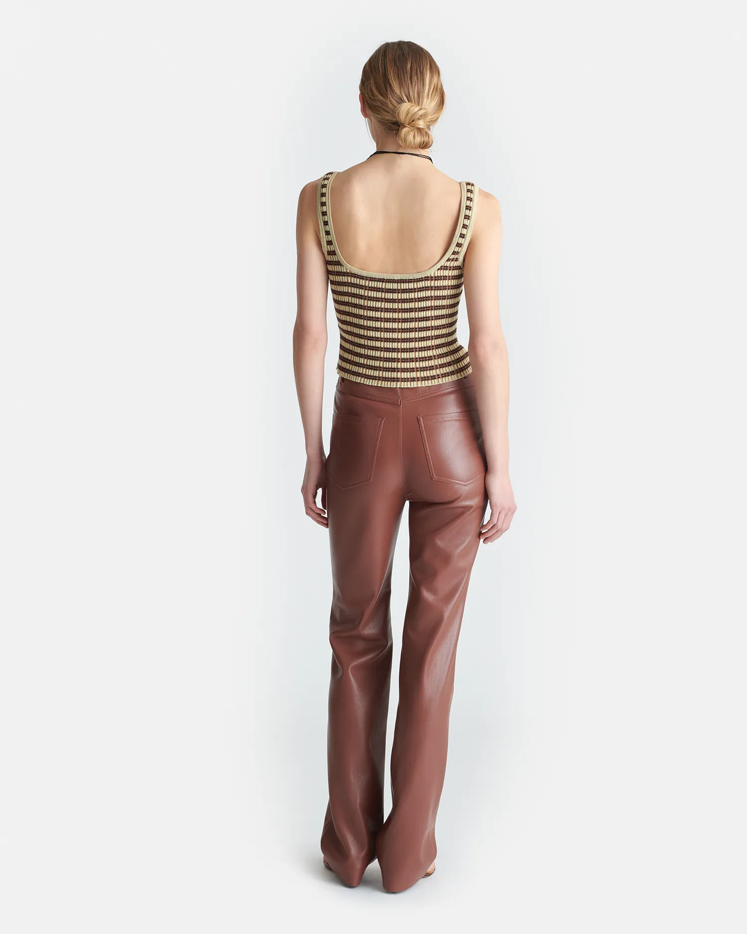Jacoba - Okobor?Alt-Leather Pants - Henna No Fuss Work Essential