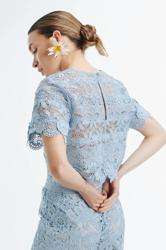 Smooth Flatlock Stitching Fashion Fit JANE TOP SKY