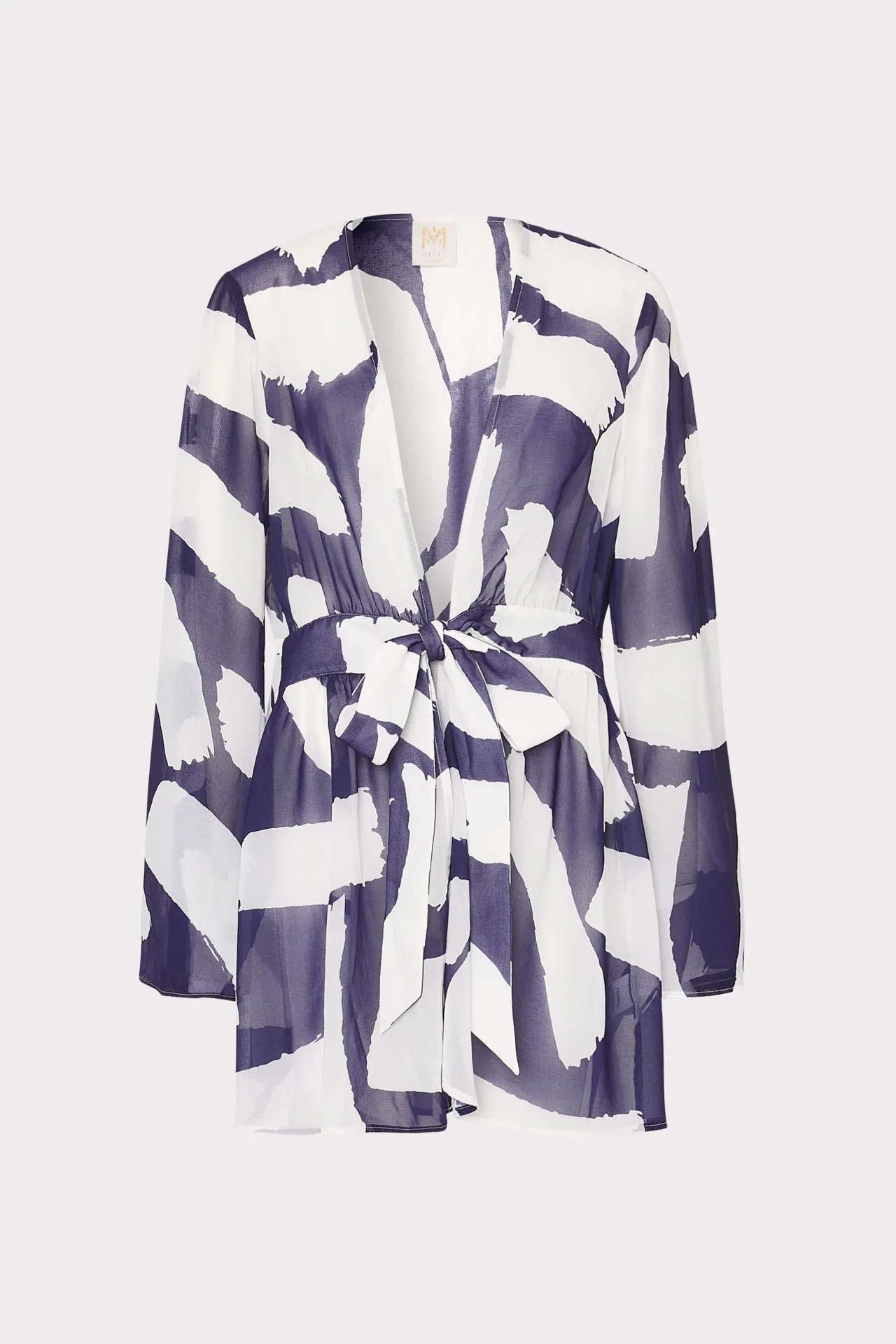 Water-resistant Shrink Resistant Material Jessie Graphic Brushstroke Chiffon Cover-Up