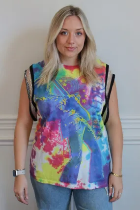 Jimi Hendrix Double-Sided Chain Tank Raglan Sleeve StretchKnit