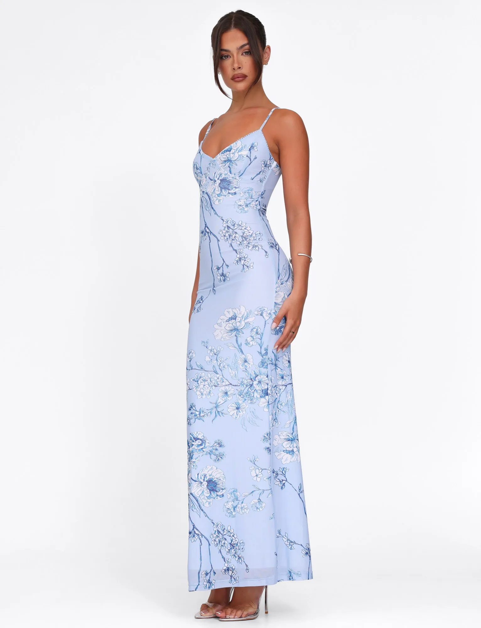 City Casual JULIANNA DRESS - BLUE : FLORAL : CERAMIC FLORAL