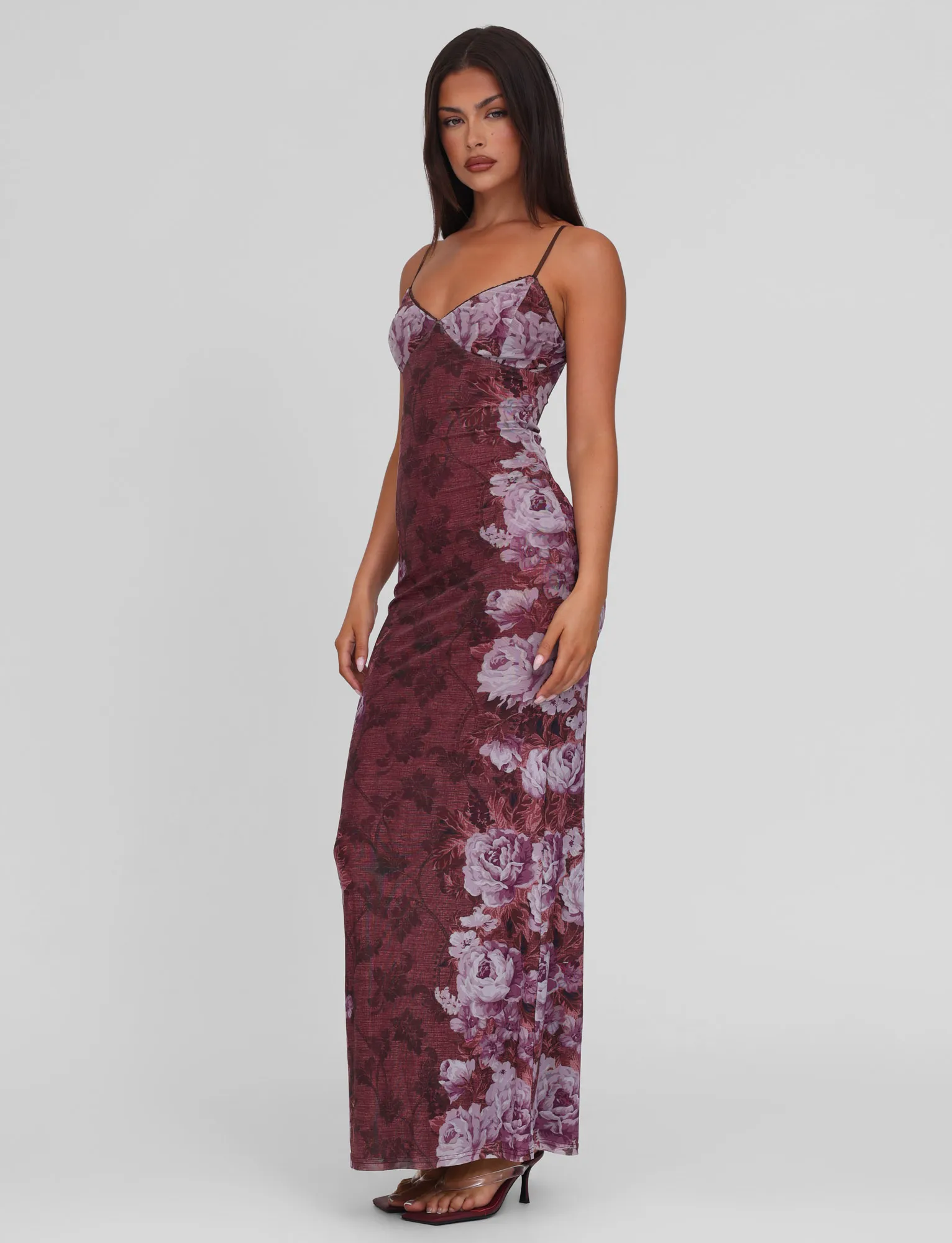 JULIANNA DRESS - MULTI : FLORAL : ROSE STRIPE Sophisticated Design