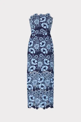 Kait Two Tone Floral Lace Midi Dress Day Magic Standout Feature