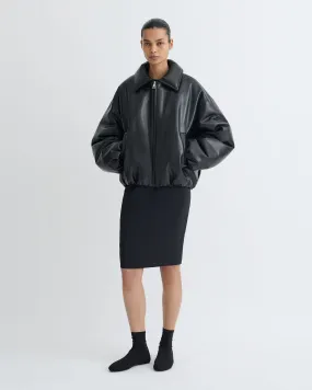 Kaiya - Glass Poplin Skirt - Black Anti Pilling Treatment All Over Print Technique