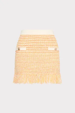 Kali Textured Fringe Knit Mini Skirt AbrasionResistantFabric