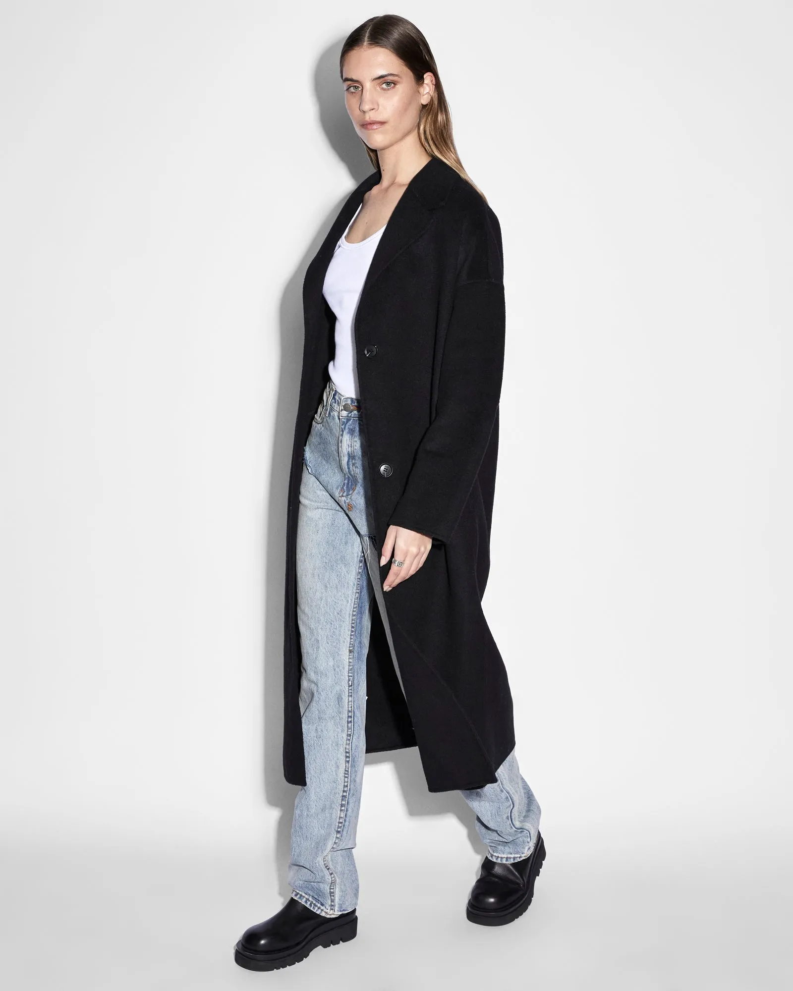 Stand Up Collar KAMILLE COAT BLACK