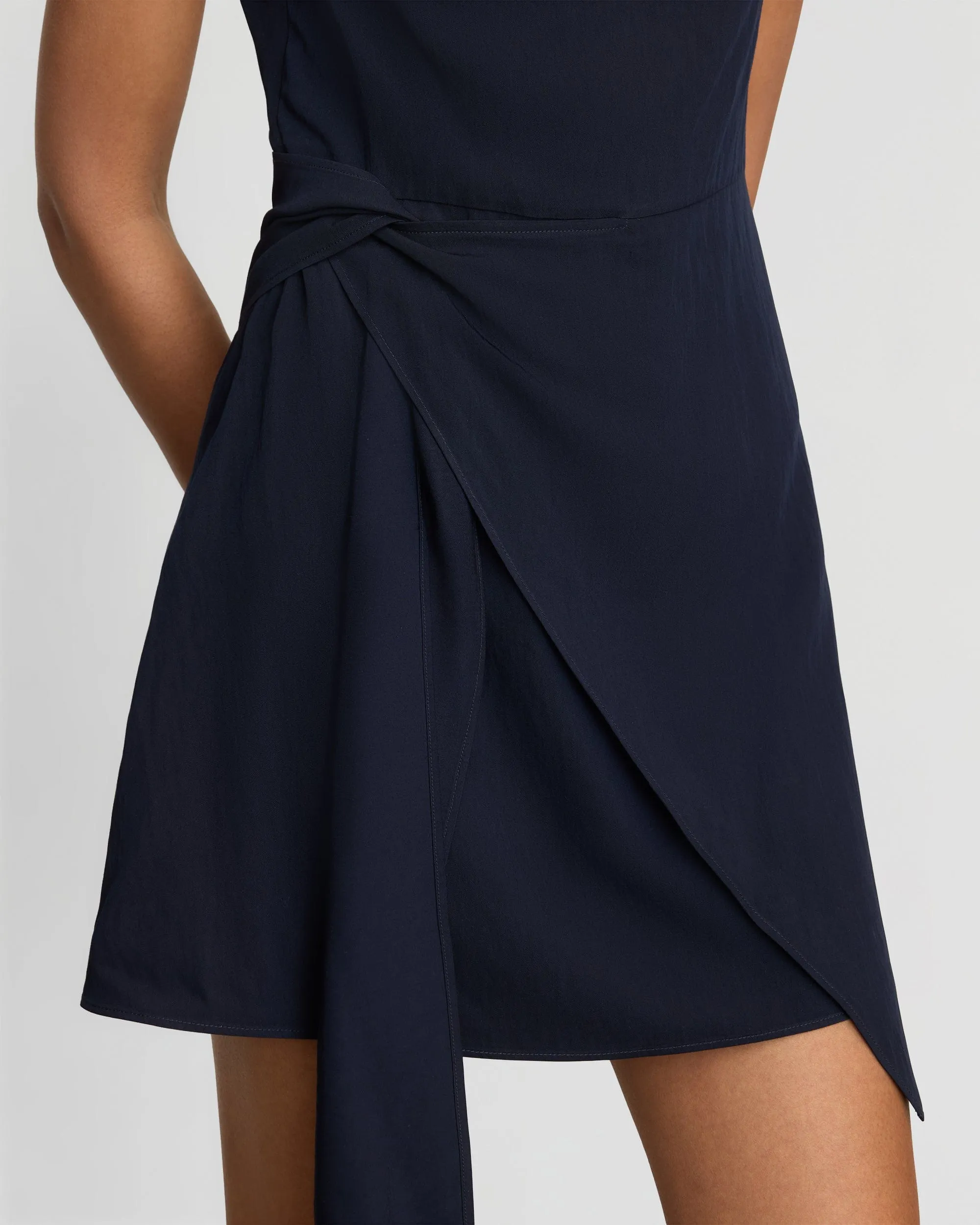 Crisp Finish Kamini Asymmetric Mini Dress