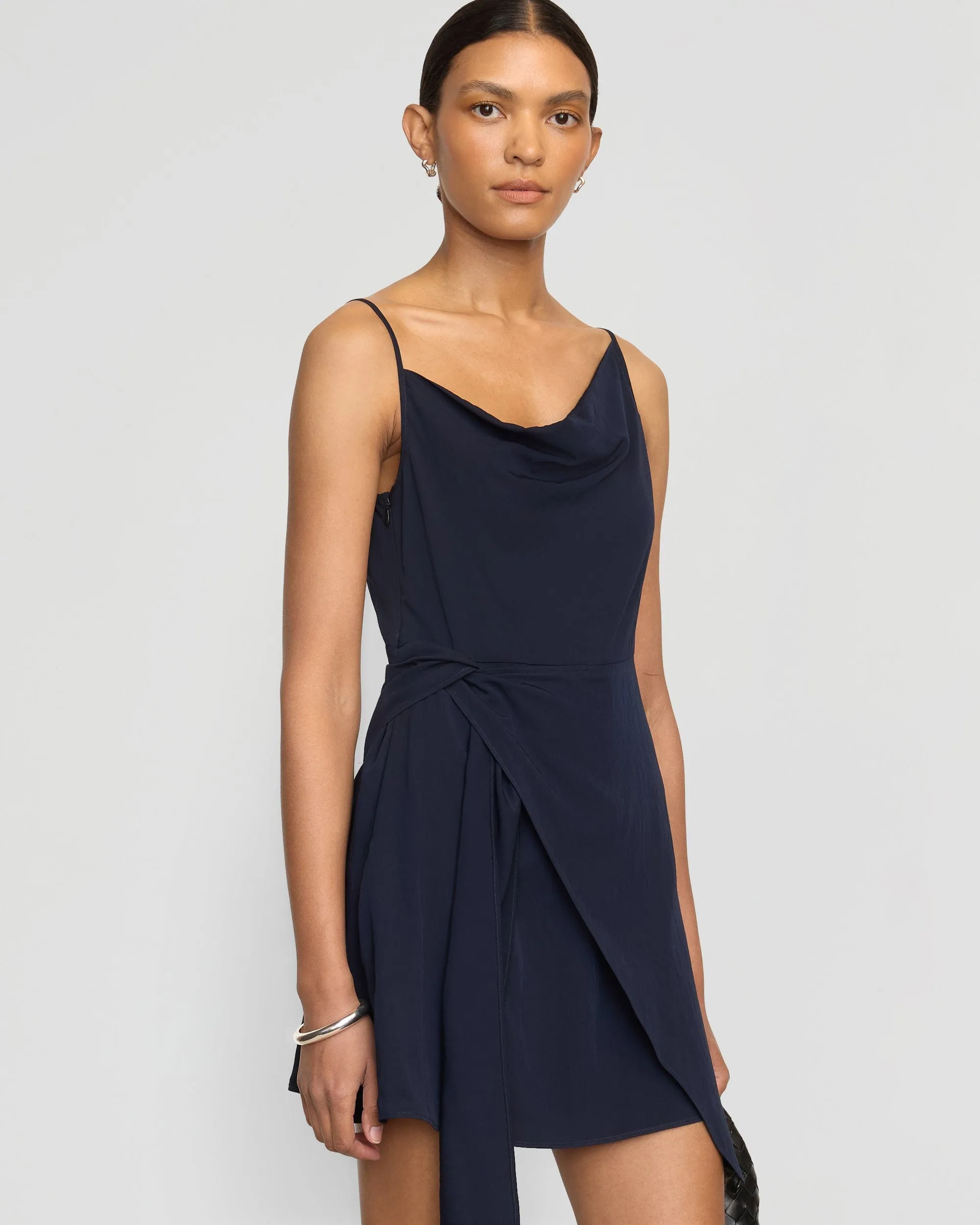 Care-Instructions-Included Kamini Asymmetric Mini Dress
