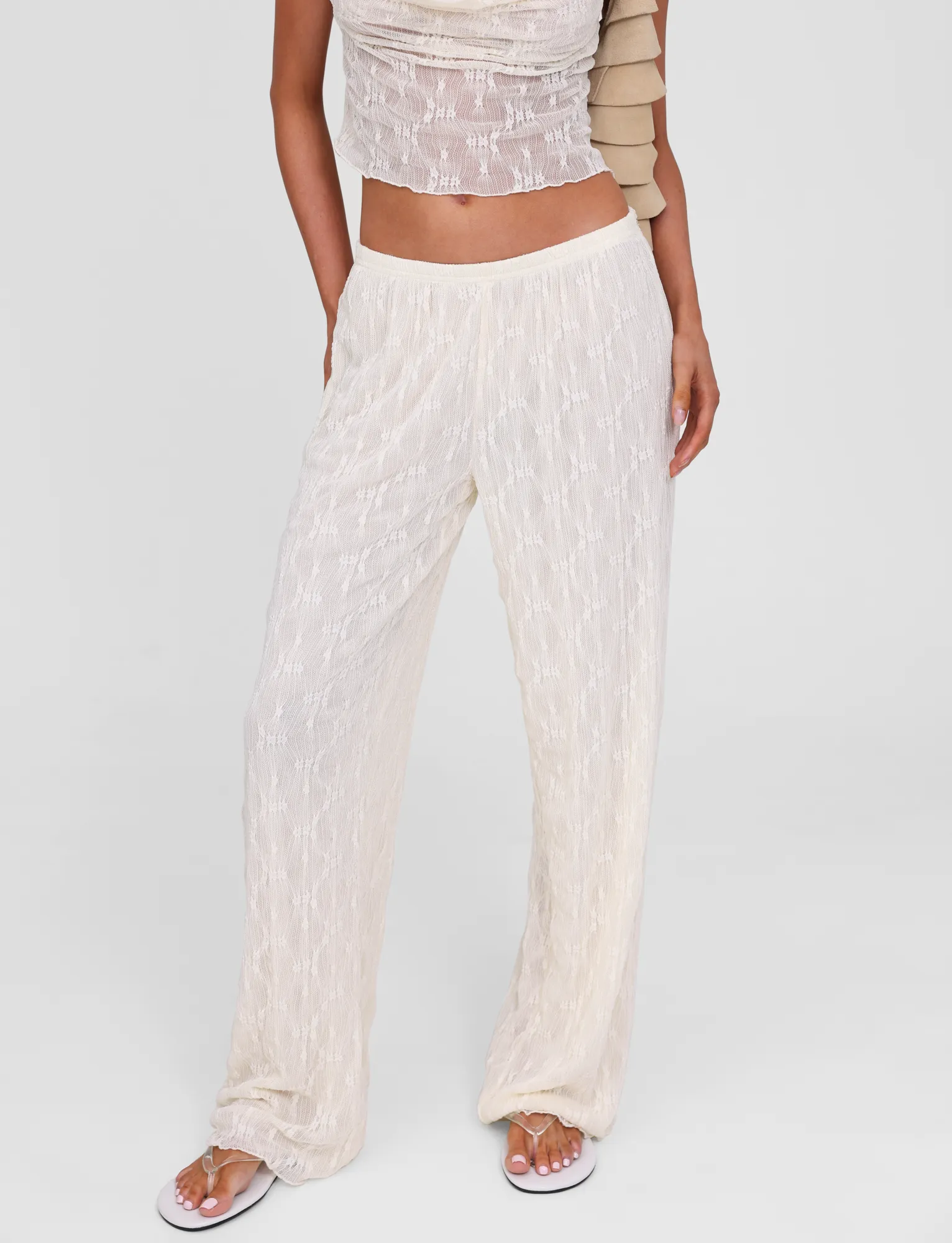hypoallergenic material KATERINA PANT - IVORY LACE