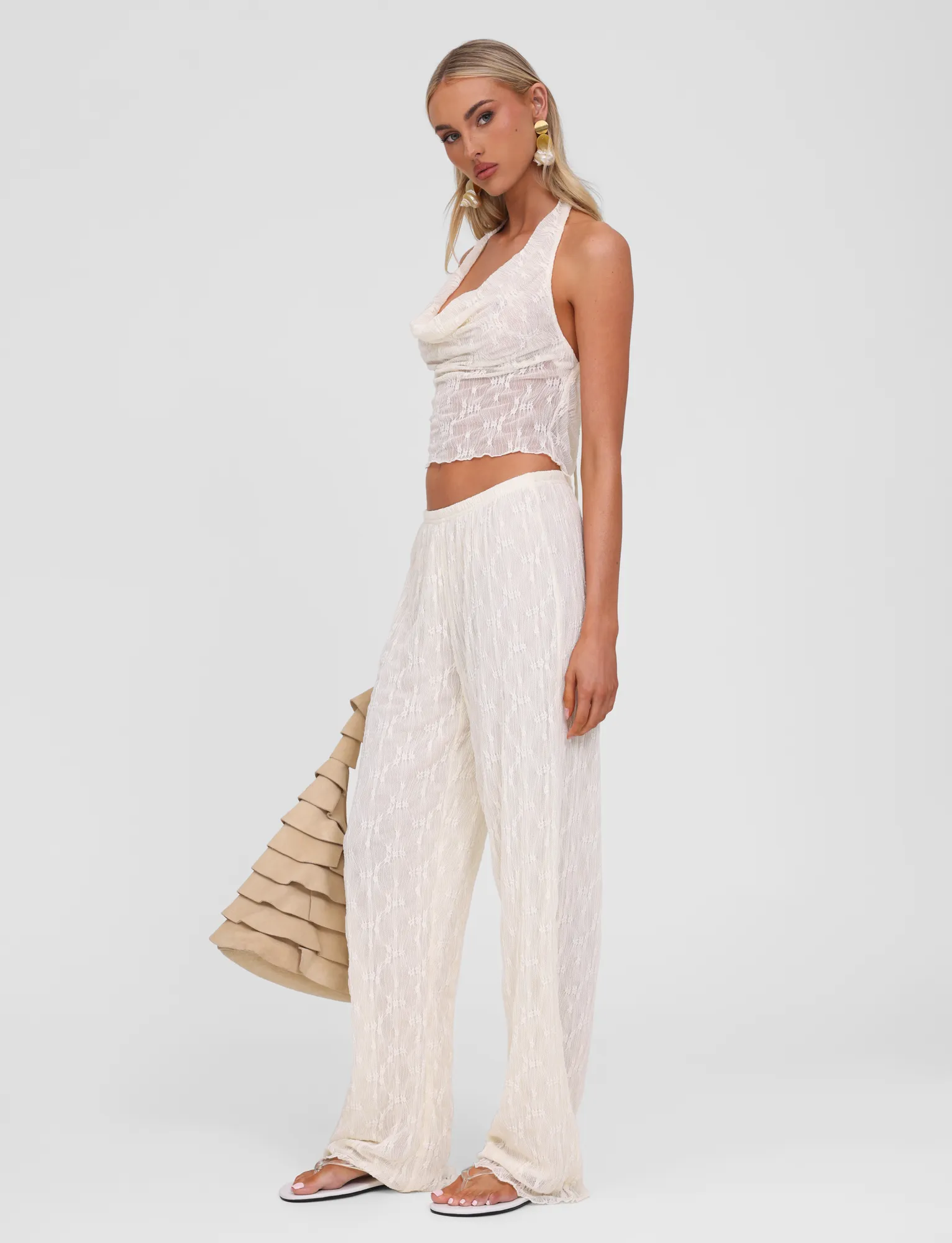 LowProfileStitching KATERINA PANT - IVORY LACE