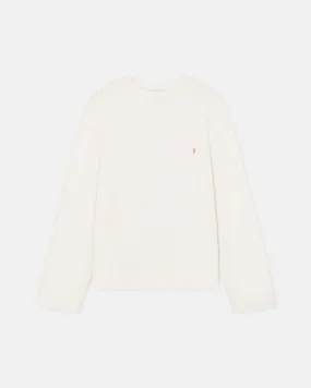 Thermal Insulation Core HiddenZipper Kazmer - Cotton-Jersey Sweatshirt - Off White/Roses