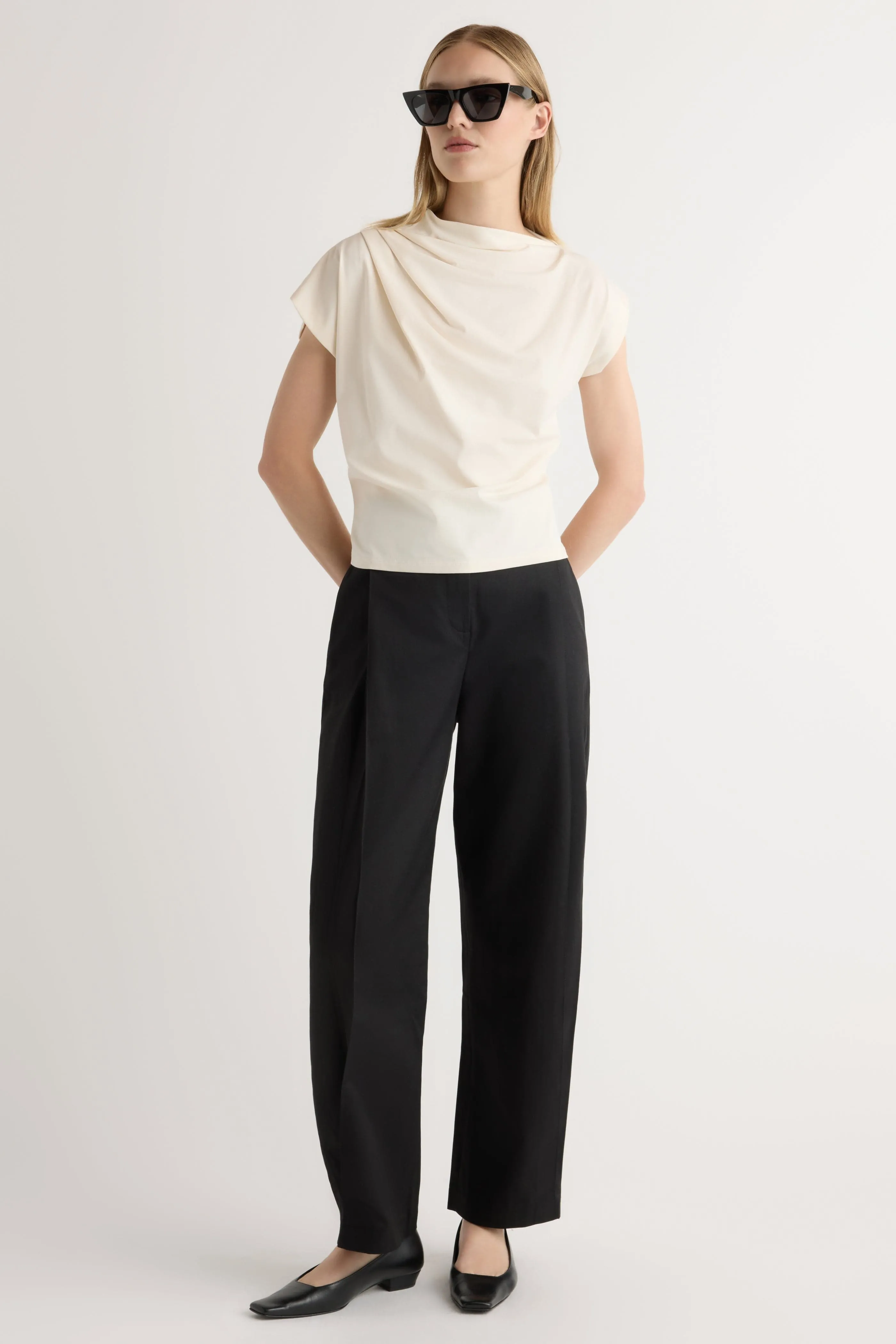 Kenny Asymmetric-Neck Tee FrictionResistant Trim NonIrritating