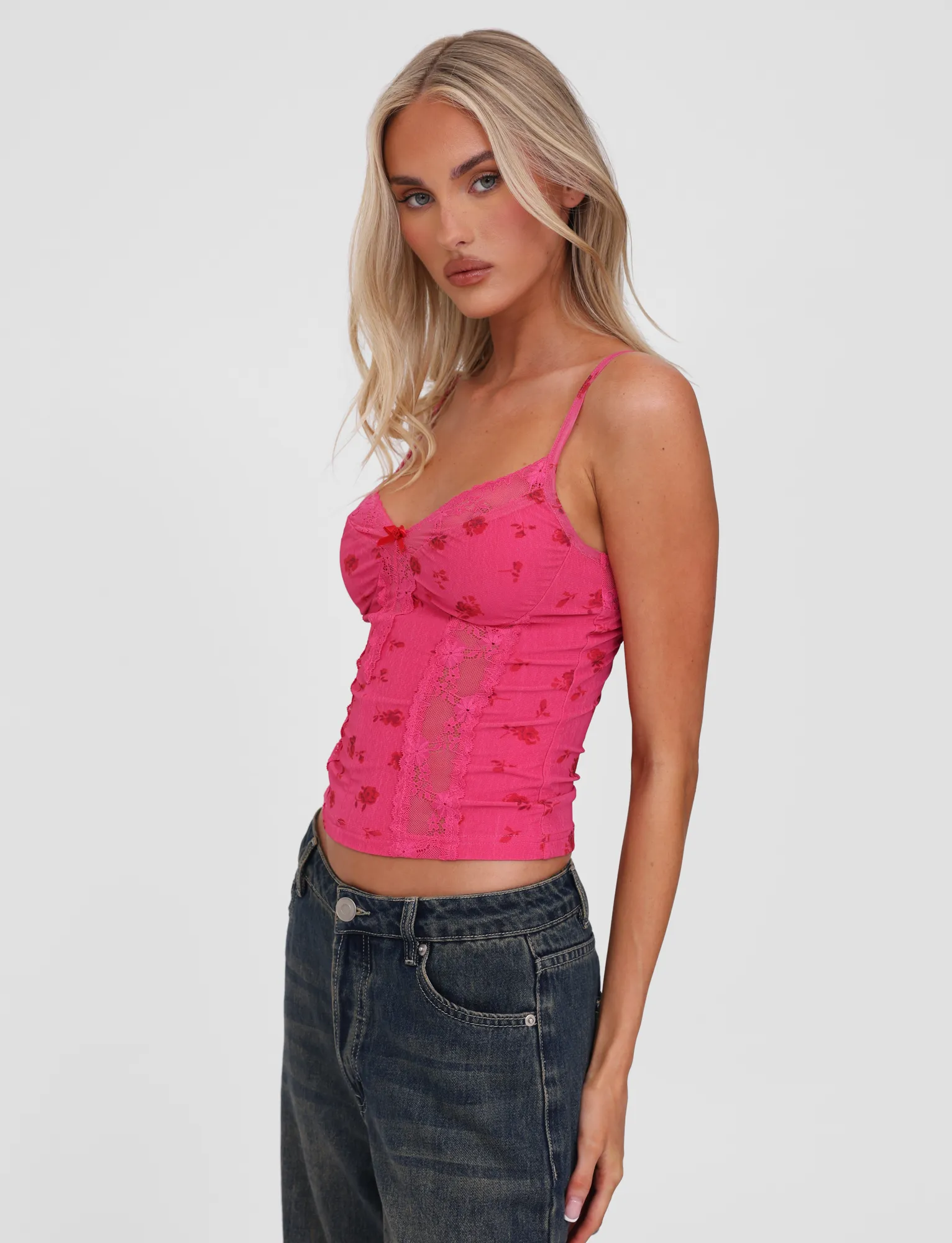 TwillWeave Ventilated Back Panels KHALIA TOP - DITSY FLORAL