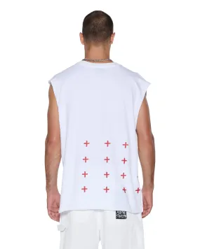 Quick-Drying Shirt KINGDOM CUT OFF BIGGIE TEE WHITE