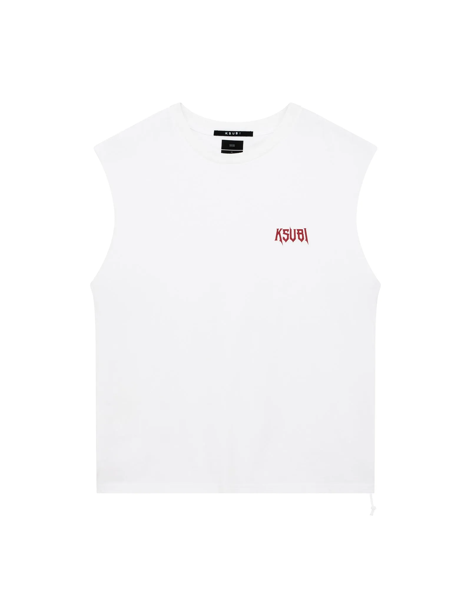 KINGDOM CUT OFF BIGGIE TEE WHITE Urban Streetwear Comfy Choice