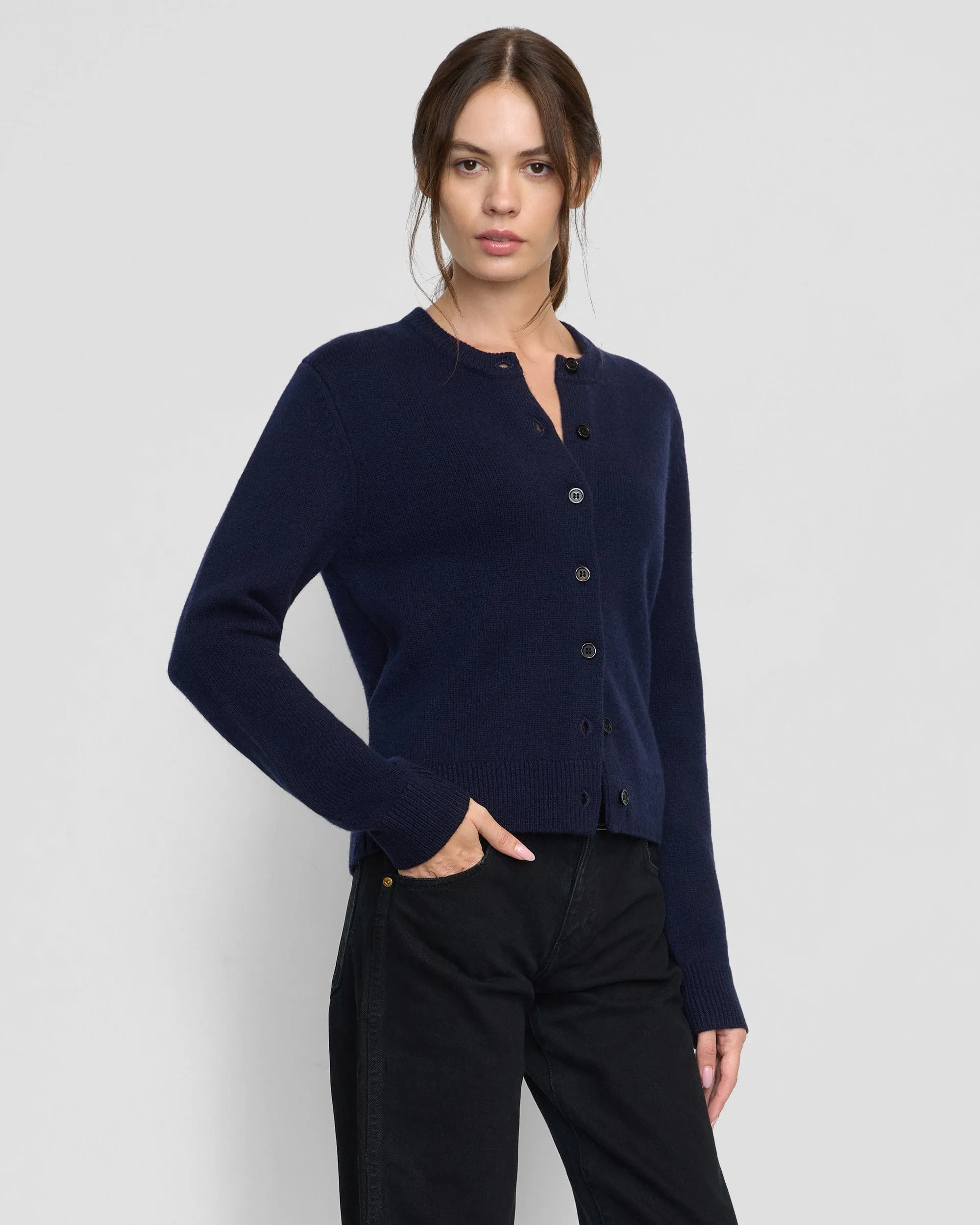 Kiran Wool-Cashmere Cardigan Cozy Wear Zero Waste Manufacturing