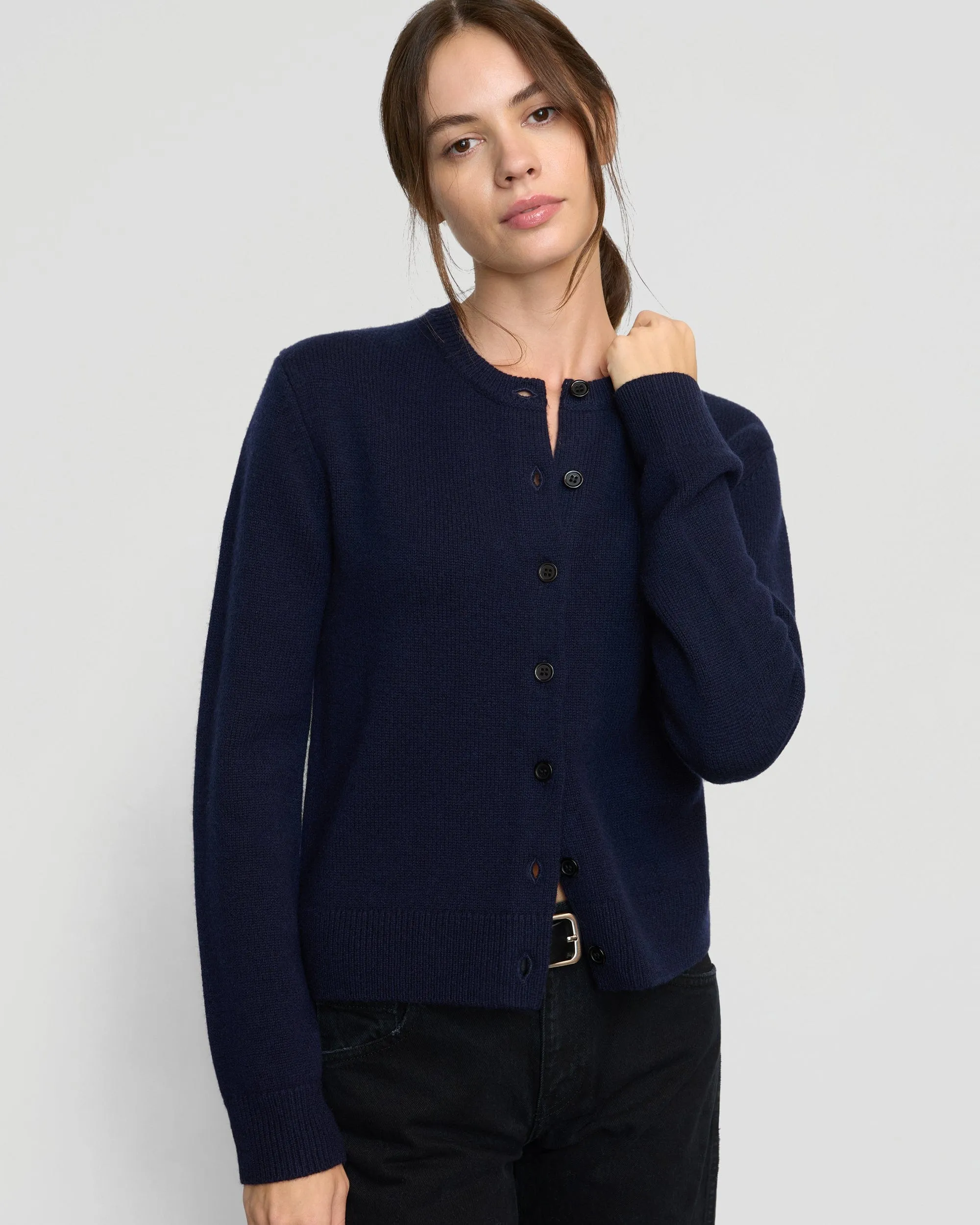 Fashionable Wear Kiran Wool-Cashmere Cardigan