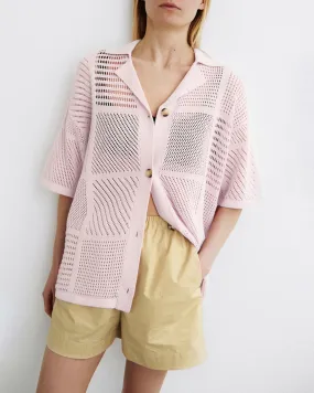 Talissa - Paper Crochet Shirt - Pink QuickDry Textile
