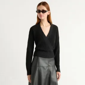 Modern Knitwear Maren Cropped V-Neck Sweater