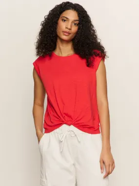 Modern Comfort Style AllSeasonWear Knotted Muscle Tee Cayenne