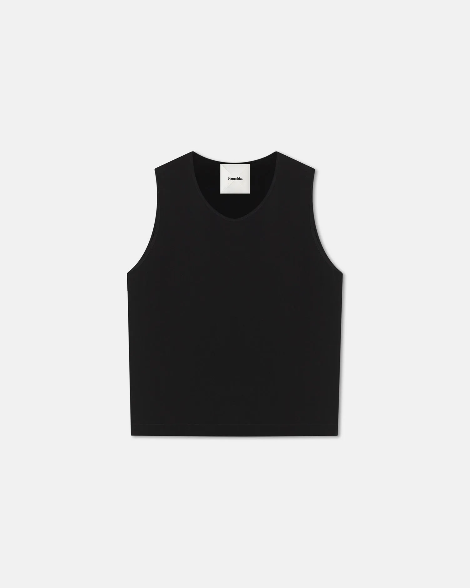 Kobee - Georgette Tank Top - Black Breathable mesh lining