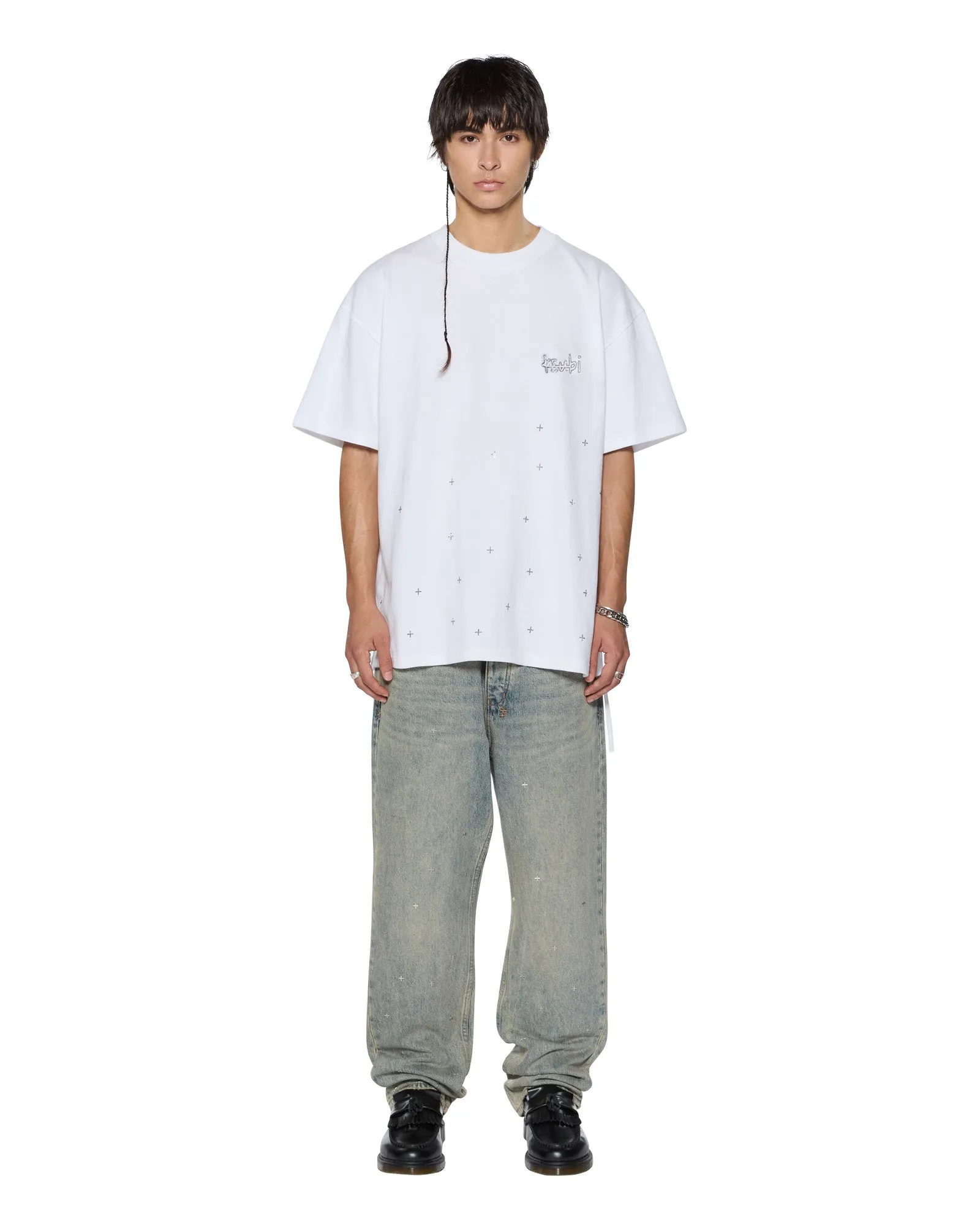 KPLUS EKCESS SS TEE TRU WHITE Wrinkle Resistant Material