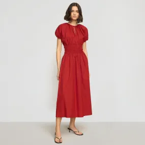 Airy Touch Elastic-Cuff Kyla Organic Cotton Blouson Dress