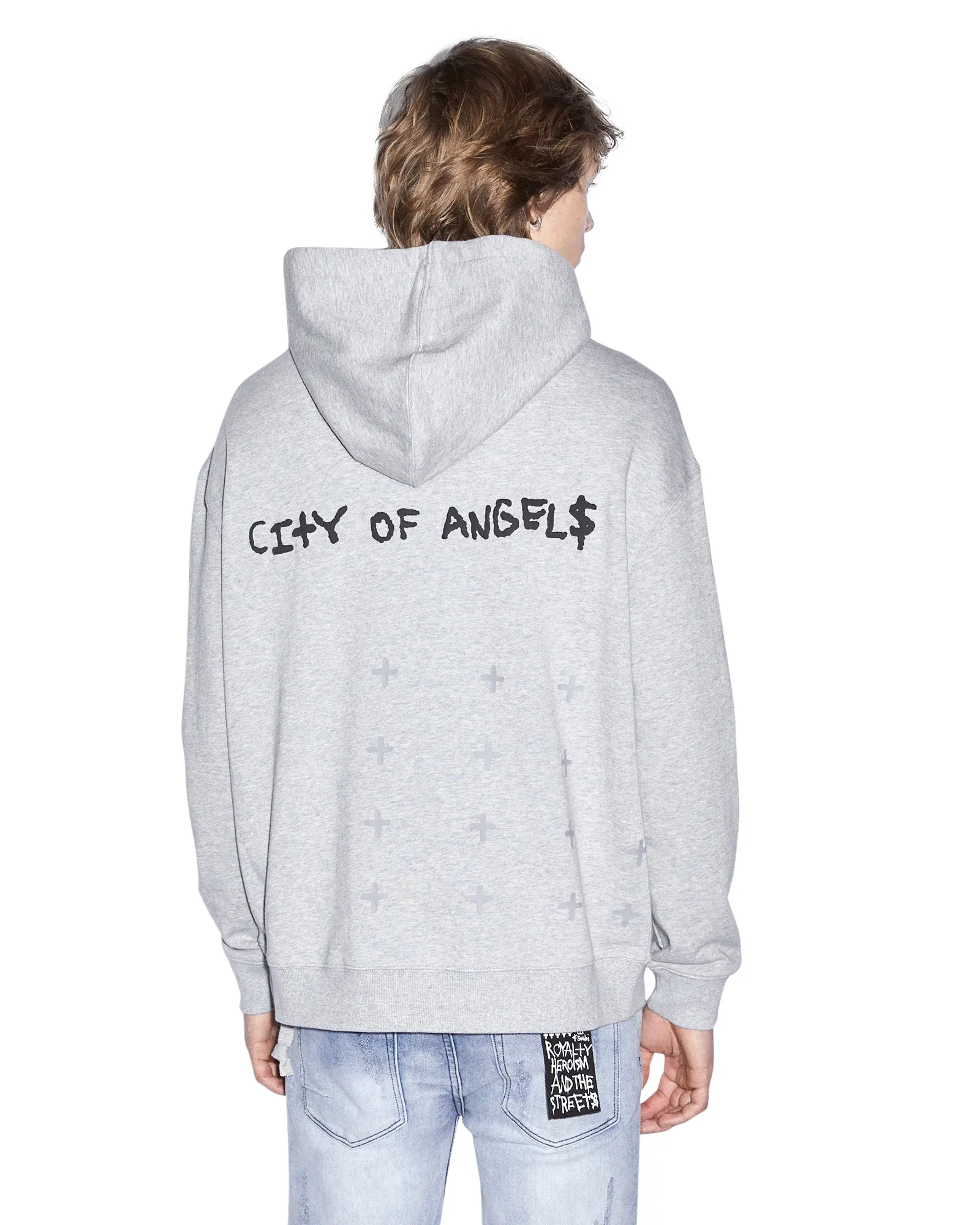 LA 4X4 BIGGIE HOODIE GREY MARLE UltravioletProtectionFabric