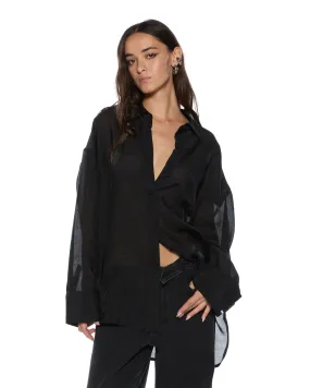 LABELS ASTRA LS SHIRT BLACK Hidden Zipper Closure Compression Gradient