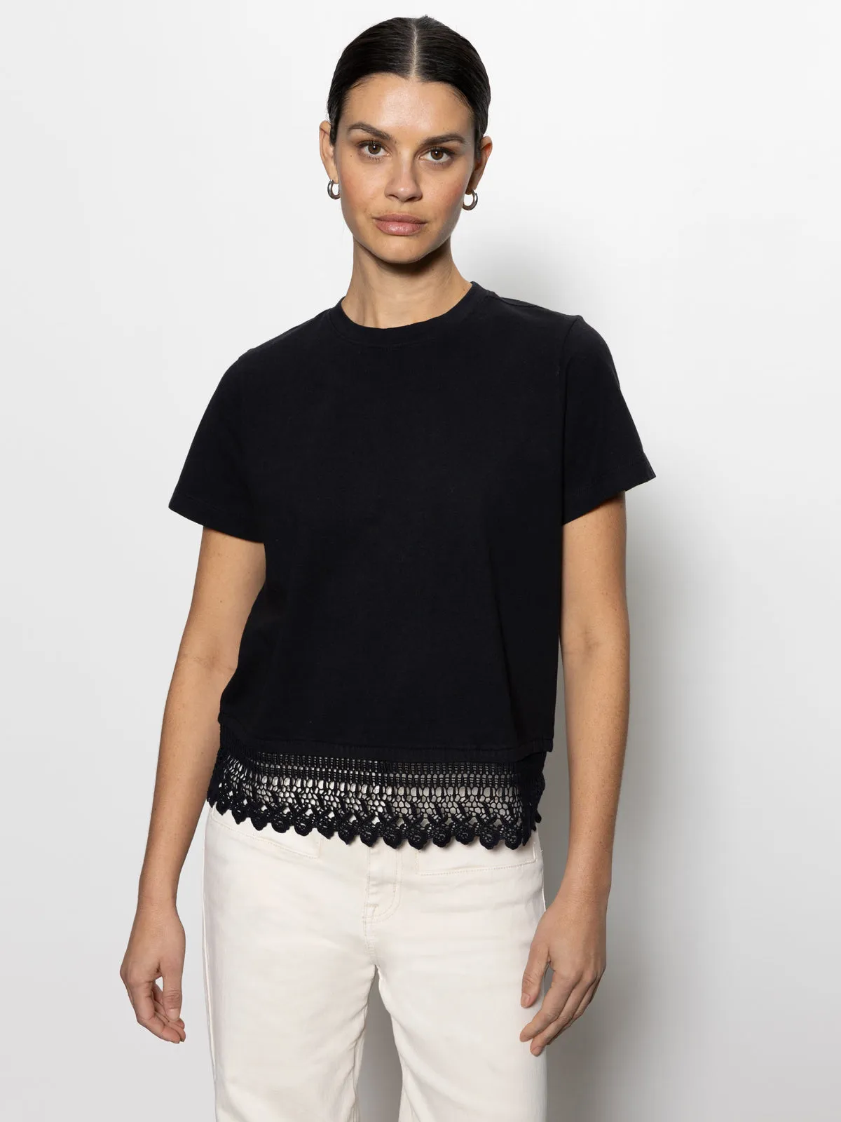 Lace Remix Perfect Tee Black High Quality