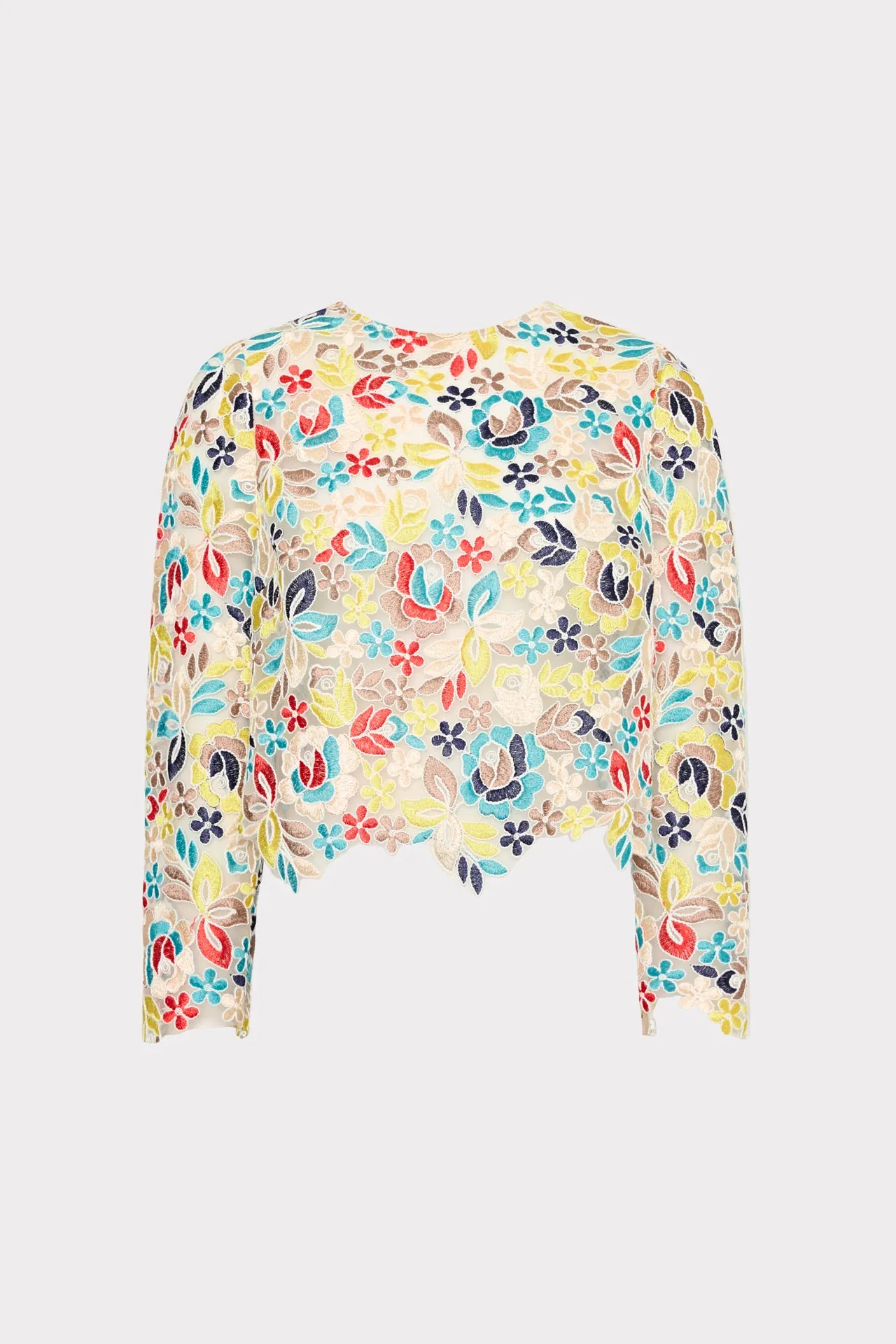 Nori Printemps Lace Long Sleeve Top Relaxed Silhouette