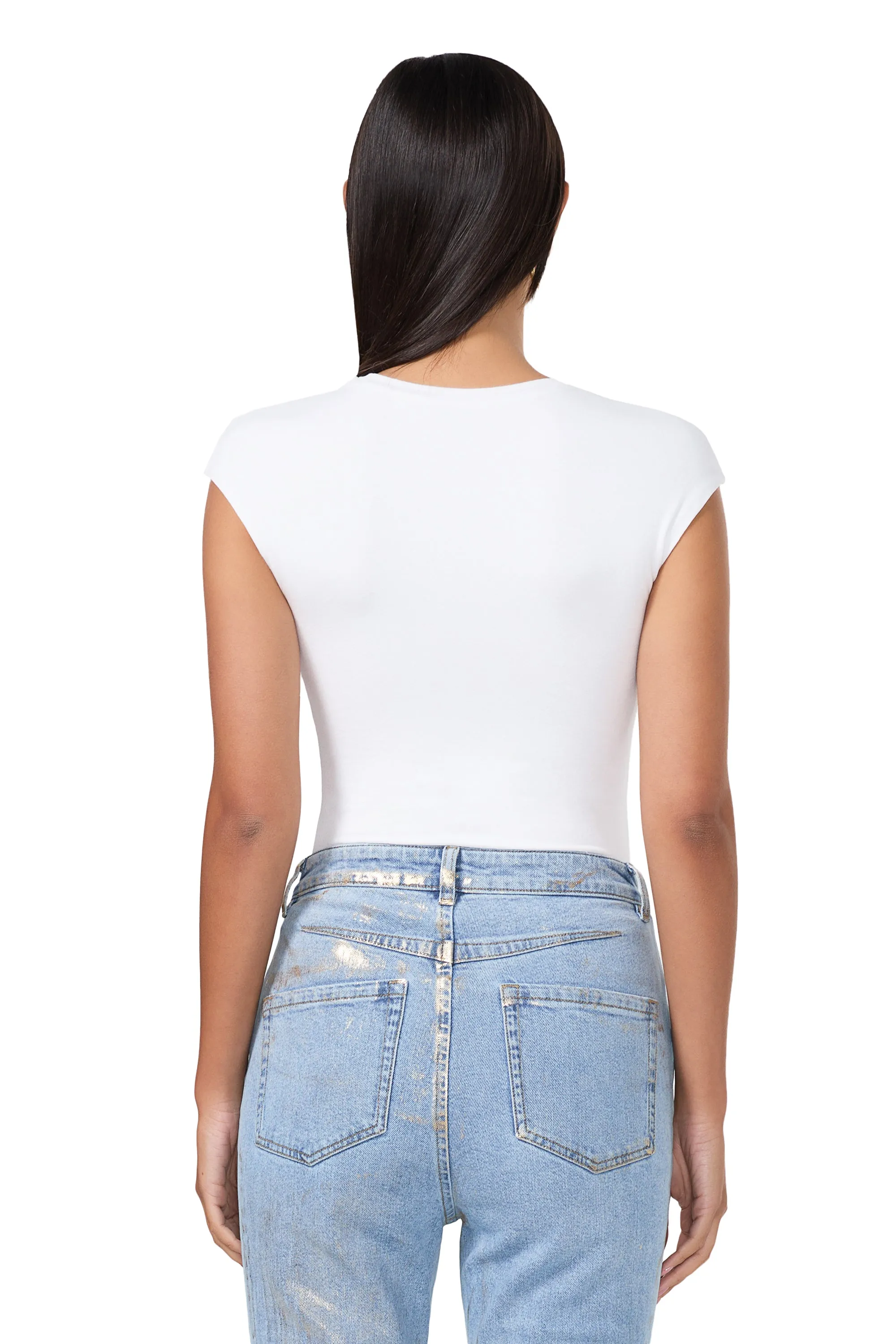 Nina Top - Bright White Garment Washed Finish EthicallySourcedMaterial