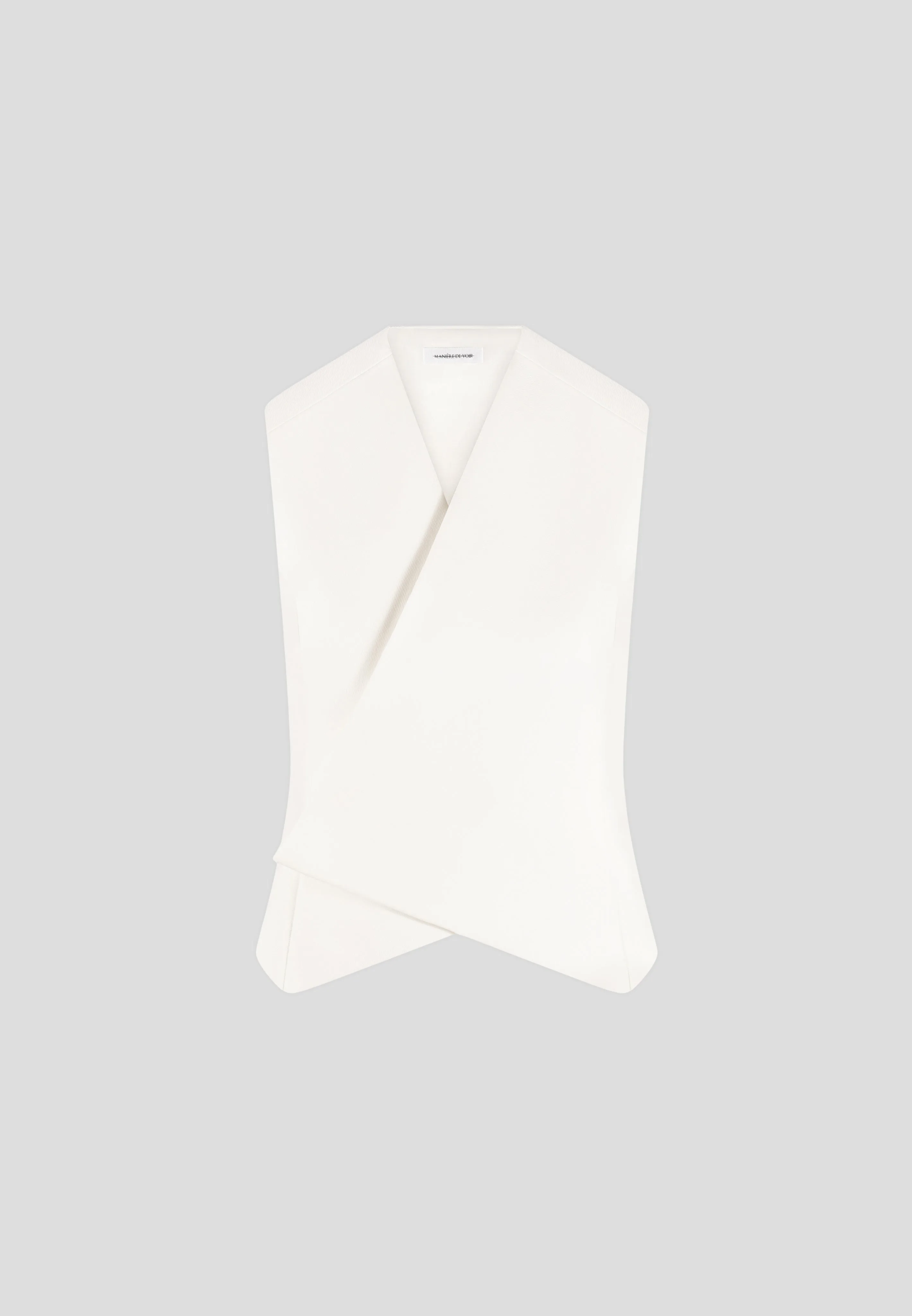 Smart Design All-Day Wear Laurence - Tailored Wrap Waistcoat - Cream
