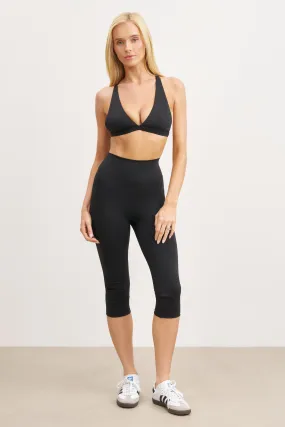 Base Sculpting Capri Leggings - Black Hiking Suitable Team Pride